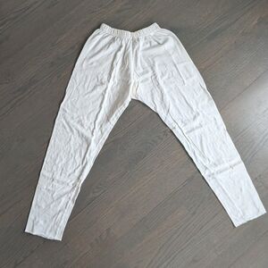 Women's Soft Straight Leggings, White, Small